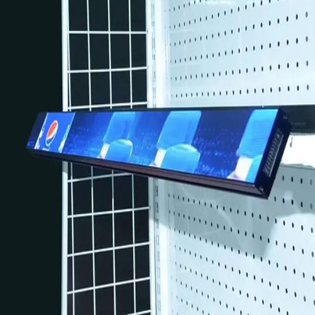 Supermarket Retail Store Video Advertising Screen P1.875 Digital Signage Shelf LED Display Strip Ticker Shelves 1.875mm