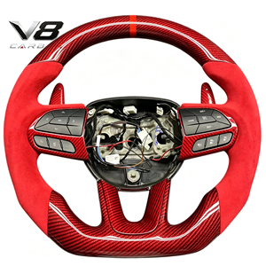 Volant sport personnalisé en fibre de carbone véritable V8carbon pour Charger Challenger <span class=keywords><strong>Durango</strong></span> RT <span class=keywords><strong>SRT8</strong></span> 15+ Pièces automobiles de modification et de course - Product Image 4