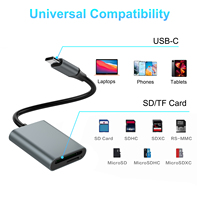 Adaptador de memoria de alta velocidad con ranura dual, tarjeta SD para cámara de seguimiento, para iPhone 15/16 Pro, iPad, libro, portátil, Android, externo, tipo C, 2 unidades