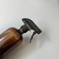 Vente chaude 120ml 240ml 8oz 15oz Bouteille de pompe en verre ambré Distributeur de savon vide Conteneurs rechargeables Bouteille de shampooing en verre boston