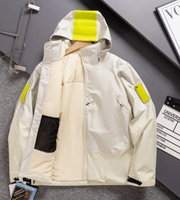 Veste bomber de montagne, vêtements d'hiver sportifs, coupe-vent, imperméable, réversible, vêtements de randonnée pour hommes, vêtements d'extérieur, manteau chaud et épais