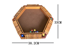Jeu de dés numérique à six faces en bois étanche avec plateau de retournement pour les rassemblements, les loisirs, les jeux de hasard et les jeux de boisson pour bars - Product Image 6