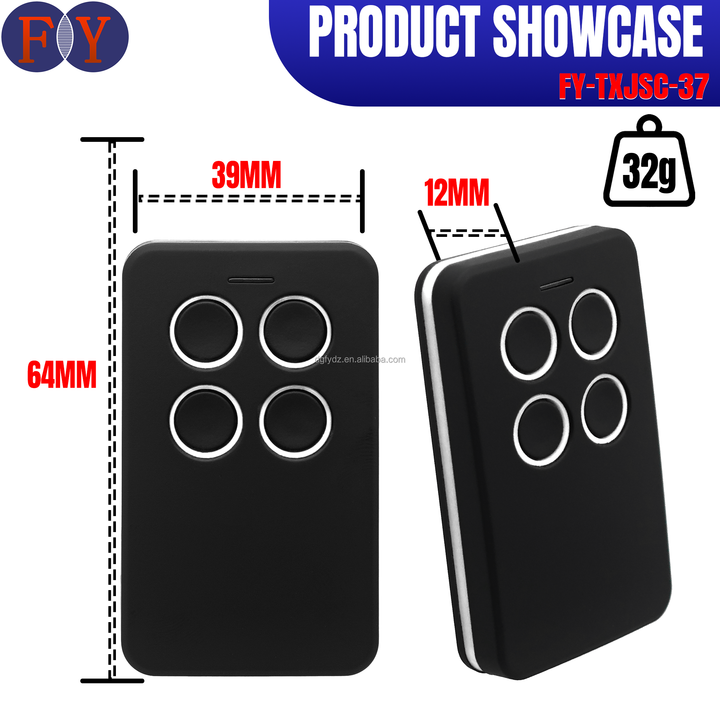 Secure Rolling Code 433MHz 4 Channel RF Remote Control for Smart Garage ...