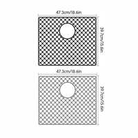 Tapis d'évier en silicone à motif nid d'abeille, protection d'évier de cuisine auto-drainant, tapis de séchage anti-rayures pour vaisselle et casseroles