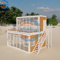 Maisons préfabriquées mini-conteneurs détachables marron à bas prix WinFair Zambia, maison de luxe à 2 étages pour un budget économique