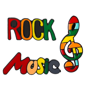 Fashion Music Series alfabeto spilla per chitarra zaino per cartoni animati camicetta spilla per Badge accessorio per abbigliamento Unisex decorazione regalo per bambini - Product Image 3