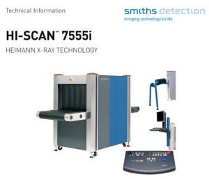 جهاز فحص الحدادين HI-SCAN 7555si جهاز فحص بالأشعة السينية في المطار جهاز أمتعة البضائع بالأشعة السينية للأحداث