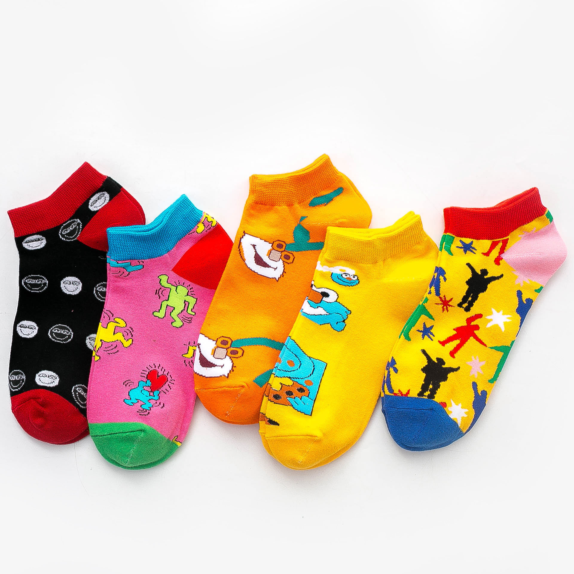 Wholesale Cotton Ankle Unisex Socks Summer Trendy Fun Short Socks Unisex Novelty Colorful Low Cut Ankle Socks
