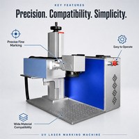 Machine de gravure laser UV 3D à refroidissement par air, nouvelle génération, pour verre et cristal, prenant en charge les formats DXF/LAS/PLT/BMP/AI, 3W 5W 10W, gravure laser UV 3D