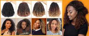 Yanky Twist Crochet Hair 8/10/12 pulgadas Pre-looped Twist Hair <span class=keywords><strong>con</strong></span> Curly End Twist Braids extensión de cabello para mujeres negras - Product Image 6