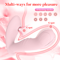 Sexspielzeug Vibrator für Frauen Tragbarer Slip-Vibrator 8 Saugmodi 8 Vibrationsmodi G-Punkt Klitoris-Stimulator Wasserdicht Wiederaufladbar Vibro