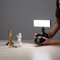 Simock Portable 160 LED, mini lampe photo à batterie Li-ion, température de couleur réglable, éclairage photographique