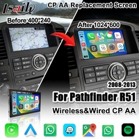 شاشة Lsailt مقاس 7 بوصات مع خاصية Apple CarPlay لسيارات نيسان باثفايندر R51 ونافارا D40 2008-2012، شاشة لمس عالية الدقة، خرائط جوجل، انعكاس شاشة الهاتف