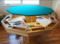 Personnalisation de la table de poker de luxe avec table montante et descendante disponible pour les jeux de société multiples