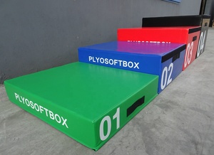 Juego de 4 piezas de caja de salto suave de espuma EPE premium adherida, ajustable en altura, para volteo y piruette - Product Image 2