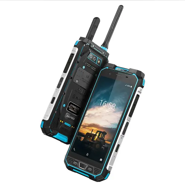 M5 Android 8.1 IP68 DMR UHF สองซิมสองซิมสแตนบายคู่โทรศัพท์มือถือวิทยุวอล์กกี้ทอล์กกี้
