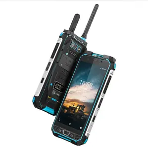 M5 Android 8.1 IP68 DMR UHF Kartu Sim Ganda Ponsel Siaga Ganda Telepon Radio Walkie Talkie