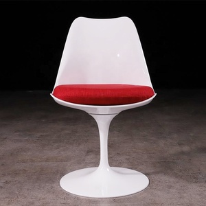 <span class=keywords><strong>Chaise</strong></span> pivotante Tulip sans dossier, rembourrage doux, pieds en fibre de verre et <span class=keywords><strong>fer</strong></span>, pivotante ronde, blanche, style antique, chaises de salle à manger - Product Image 5