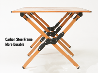 Table pliante d'extérieur en acier au carbone - Portable pour la plage, le camping, les pique-niques, les barbecues et les repas rapides