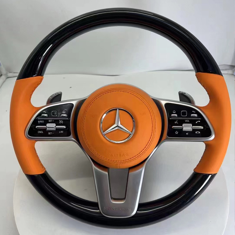 steering wheel carbon fiber peach wood full leather