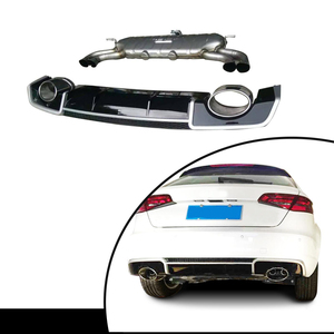 Punte di Scarico RS3 con Diffusore Paraurti Posteriore per <span class=keywords><strong>Audi</strong></span> <span class=keywords><strong>A3</strong></span> 8V <span class=keywords><strong>Sportback</strong></span> - Product Image 1