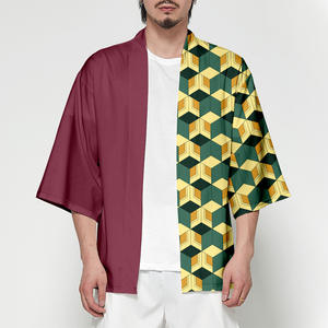 Anime para Demon Slayer Kimetsu No Yaiba disfraz de Cosplay para adultos con Kamado Tanjirou Kamado Agatsuma <span class=keywords><strong>Zenitsu</strong></span> <span class=keywords><strong>Kimono</strong></span> Tops - Product Image 1