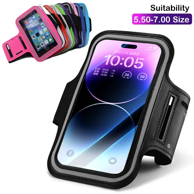 Running sport bracciali borsa con cerniera per AirPods Pro iPhone 15 14 13 12 11 Pro Max XS Samsung S23 Xiaomi custodia per telefono supporto bracciale