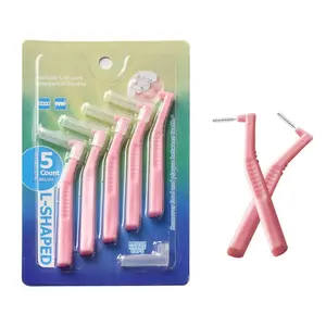 CE sertifikası ile diş temizleme diş fırçaları L şekli paslanmaz çelik naylon tel diş fırçası