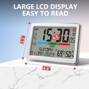 ZHX S369 Indoor Temperature & Humidity Monitor <b>Digital</b> LCD Desk <b>Clock</b> S369 <b>Digital</b> <b>Clock</b> S369 - Product Image 3