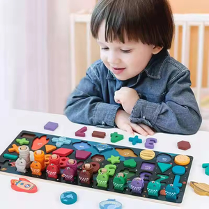 ของเล่นเด็ก EDULAND ชุดธีมจักรวาล มอนเตสซอรี่ 5-in-1 ของเล่นไม้หลากสีสัน ตัวอักษร ตัวเลข จับคู่ ตกปลา จิ๊กซอว์ เสริมพัฒนาการ - Product Image 3