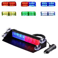 Luces Estroboscópicas LED para Automóvil B004, Lámparas de Señalización Rojas/Azules/Amarillas/Blancas, Luz de Advertencia Intermitente de Emergencia para Parabrisas, 12 V