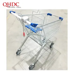 Chariots de courses à monnayeur pour supermarchés, durables et <span class=keywords><strong>antirouille</strong></span>, chariot à 4 roues pour supermarchés, en vente - Product Image 1