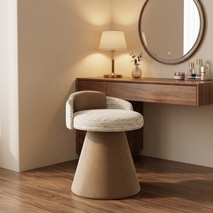 <span class=keywords><strong>Chaise</strong></span> de <span class=keywords><strong>coiffeuse</strong></span> pivotante haut de gamme avec dossier, tabouret de maquillage de luxe pour chambre <span class=keywords><strong>et</strong></span> dressing, <span class=keywords><strong>chaise</strong></span> élégante pour <span class=keywords><strong>coiffeuse</strong></span> - Product Image 1
