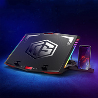 Refroidisseur d'ordinateur portable gaming RGB OEM ODM 7 modes, grande taille 431 mm, base en maille métallique, 7 niveaux de réglage