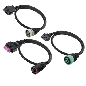 more 10 years factory universal gps tracking connector adapter j1939 to obd2 cable