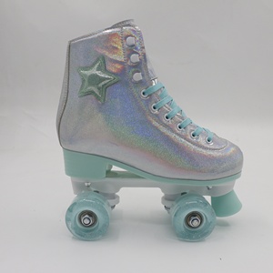 Patins à roulettes pour femmes avec roues lumineuses Patinage en <span class=keywords><strong>quad</strong></span> pour filles, adultes, jeunes, débutants en plein air - Product Image 2