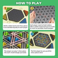 Chaîne Triangle Jeu D'échecs Stratégie Jeux De Société D'échecs pour Adultes Triangle Bande De Caoutchouc Jeu 2 à 4 Joueurs