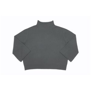 OEM personnalisé femmes mode pull mince laine-cachemire col haut tricoté coupe ample manches longues style chinois pour l'automne - Product Image 2