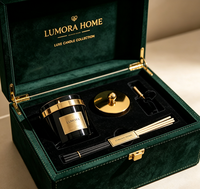 Boîte cadeau en velours vert foncé, emballage de luxe pour cadeau d'affaires, hôtel, maison, collection d'aromathérapie