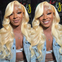 Perruque Lace Front HD 13x6 en Cheveux Humains, Lisse, Sans Colle, Entièrement en Dentelle HD, Blonde 613, Vente en Gros