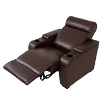Canapé inclinable manuel Power Lift pour personnes âgées avec massage, chauffage lombaire, position plate à 160 degrés, cuir véritable, design moderne