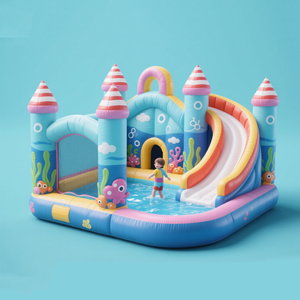 Venta de fábrica Casa gorila inflable Alquiler Castillo hinchable con piscina para niños - Product Image 1