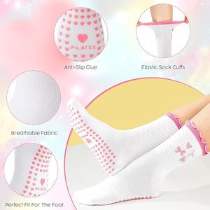 <span class=keywords><strong>Calcetines</strong></span> de Pilates Antideslizantes Personalizados con Agarre hasta la Pantorrilla para Mujer, Ideales para Entrenamiento, Deportes, Hospital, Barre, Yoga y Fitness - Product Image 5