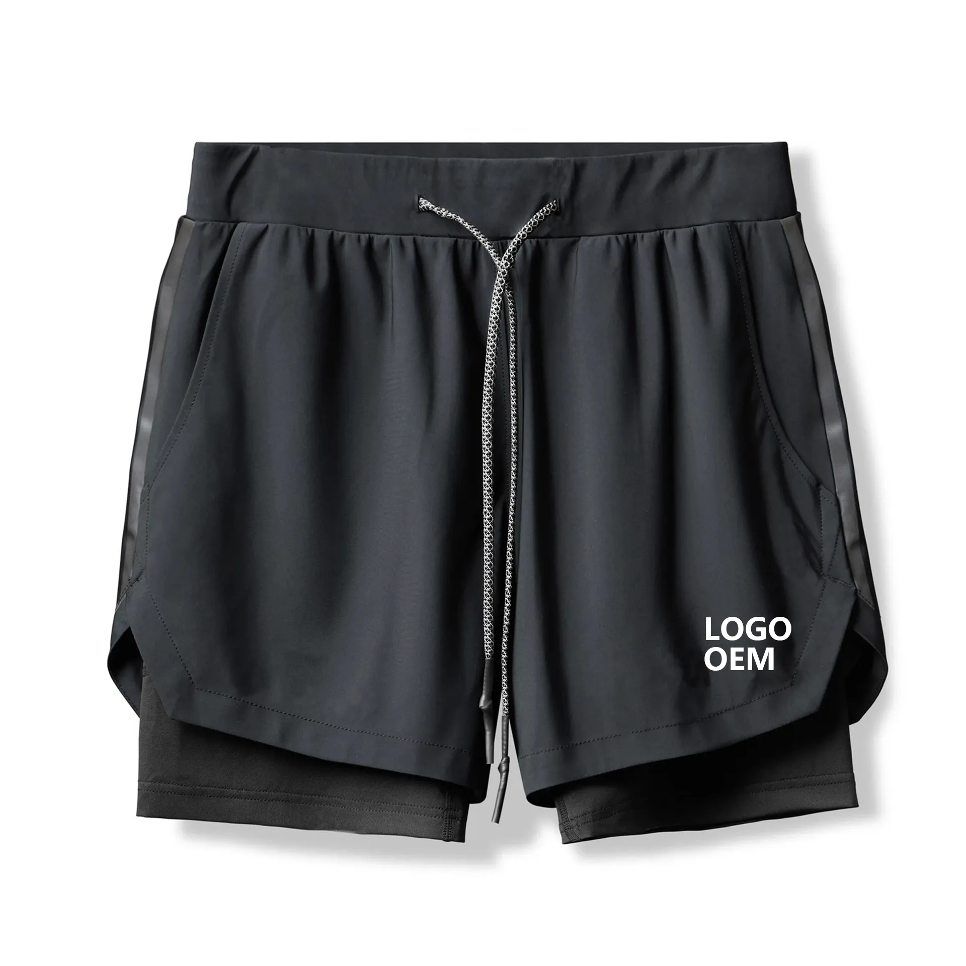 OEM Custom Logo Spandex Workout Gym Shorts Mens Summer Bulk Workout Clothing Men Casual Athletic Squat Fitness Shorts