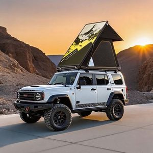 Tente de toit ultra-fine en alliage d'<span class=keywords><strong>aluminium</strong></span> triangulaire pour véhicules tout-terrain - Product Image 3