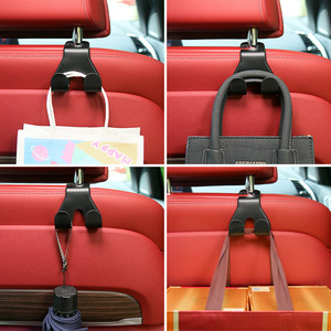 Car <b>Seat</b> Back Hook Carbon Fiber Pattern 30kg Load Capacity Multi Function Phone Holder Rear <b>Seat</b> Mount - Product Image 3