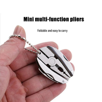 Mini pince multifonctionnelle 6 en 1 pince pliante en acier à long bec pour le camping de survie en plein air