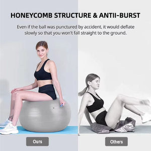 Nuova Palla da Yoga Gonfiabile in PVC con Superficie Liscia, Anti-Scoppio, per Fitness e Pilates - Product Image 4
