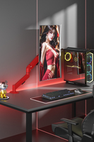 Support de moniteur de bureau en acier allié 14-34 pouces avec bras articulé à ressort à gaz, support TV LCD/LED, support PC, noir 90 SANCE 32