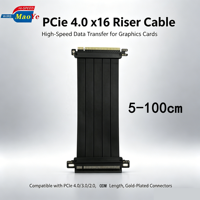 Câble Riser PCIe 4.0 Entièrement Compatible en Verso le Côté, Faible Latence, Sans Perte de Signal pour Mise à Niveau de Serveur Multi-GPU PCIe 3.0/2.0